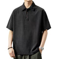 Summer Plus-Size Vintage Washed Polo Shirt